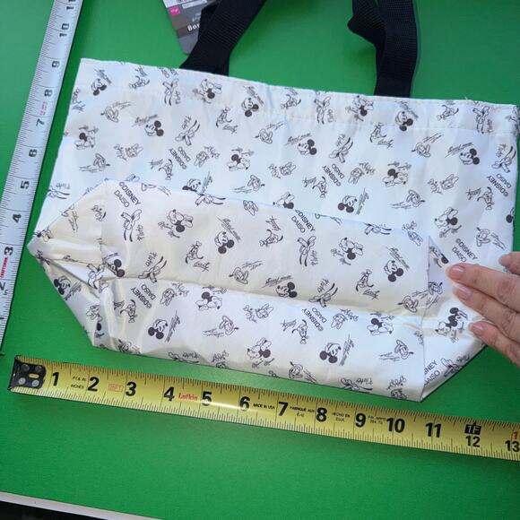 Disney Classic Vintage Mickey Mouse Soft Tote Bag Gusset + Stationery Set Japan - Picture 5 of 8